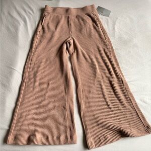 Zella Ribbed Knit Pants in Brown Ginger